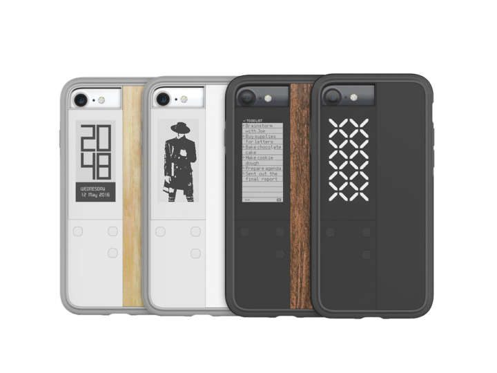 背面ディスプレイのiphoneケースなら予定や時計はサッと把握できます Gp