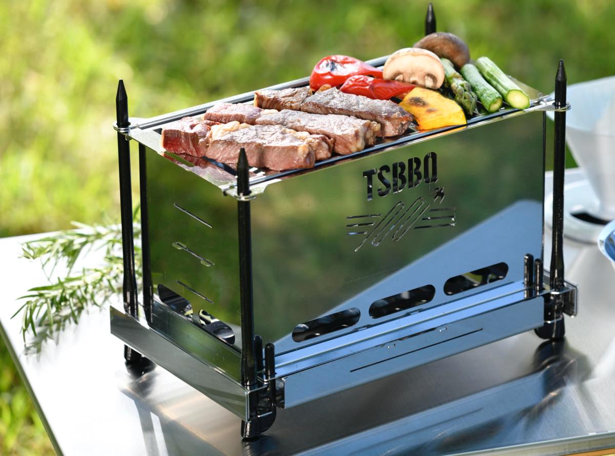 ペグで立てるソロコンロ コンパクトだけど使い勝手は良さそう Gp