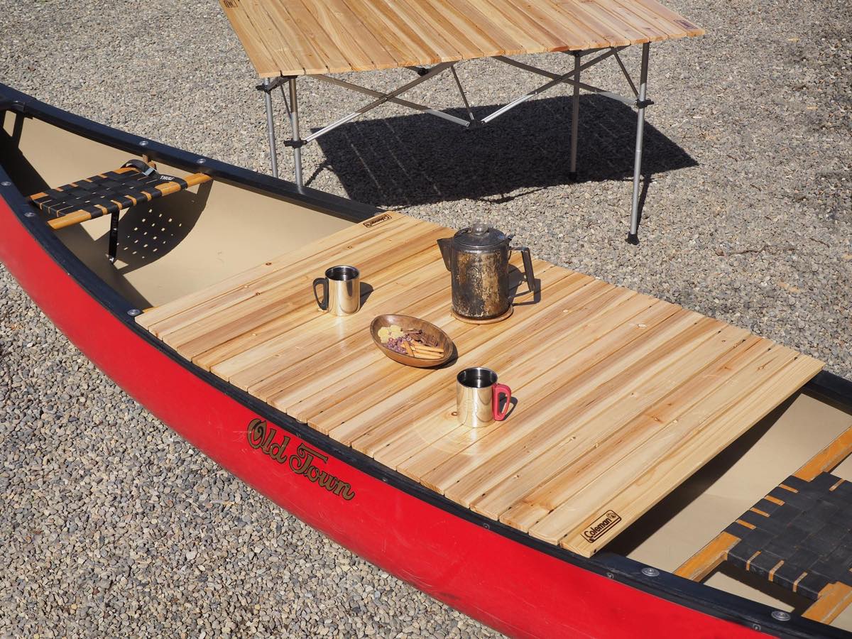 カヌーにも使えるアウトドアテーブルって達人感あるね Gp